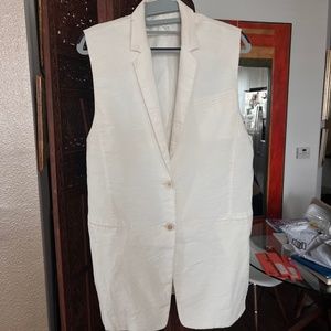 White lined wait coat